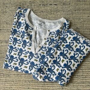 Roller Rabbit Monkey Blue Pajamas